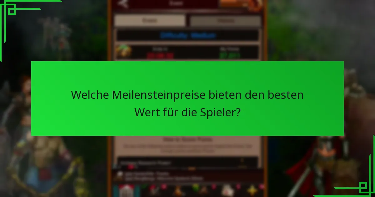 Welche Meilensteinpreise bieten den besten Wert für die Spieler?