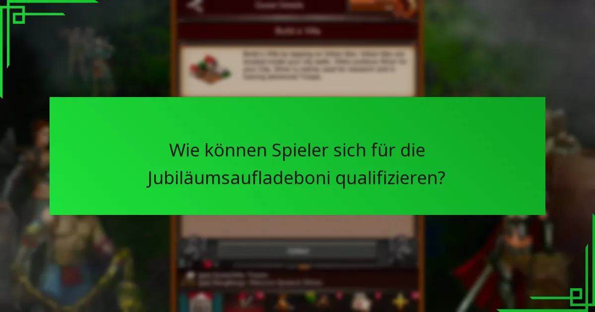 Wie können Spieler sich für die Jubiläumsaufladeboni qualifizieren?