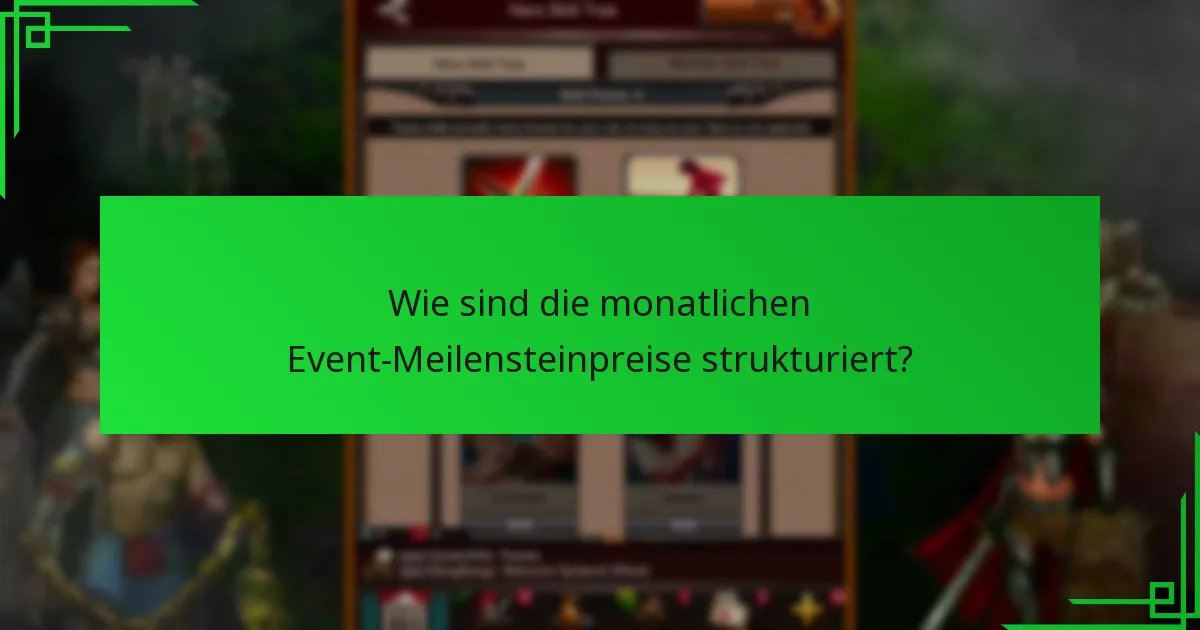 Wie sind die monatlichen Event-Meilensteinpreise strukturiert?